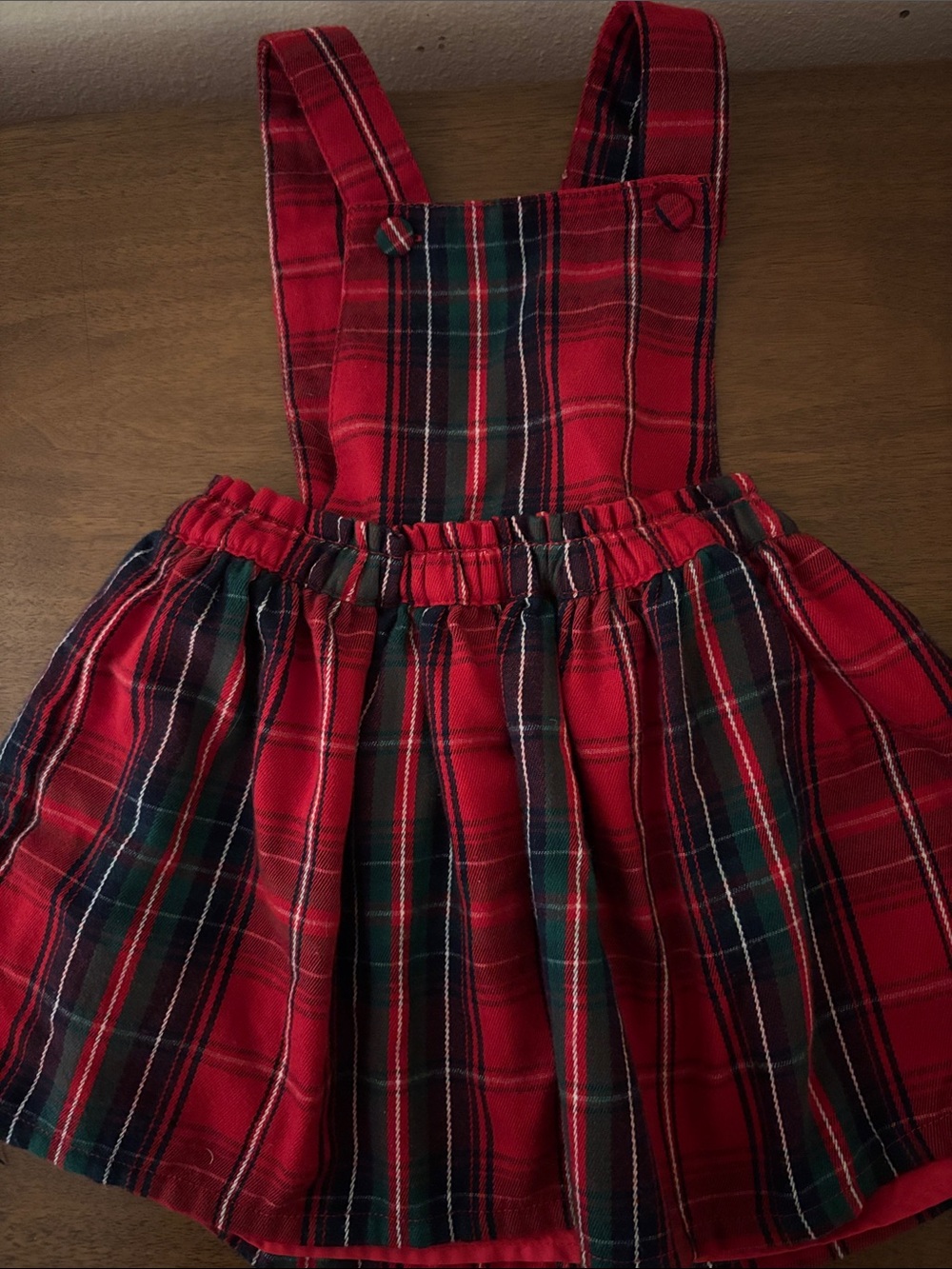 Tommy Bahama Red & Green Plaid Pinafore Dress 2T Holiday tartan